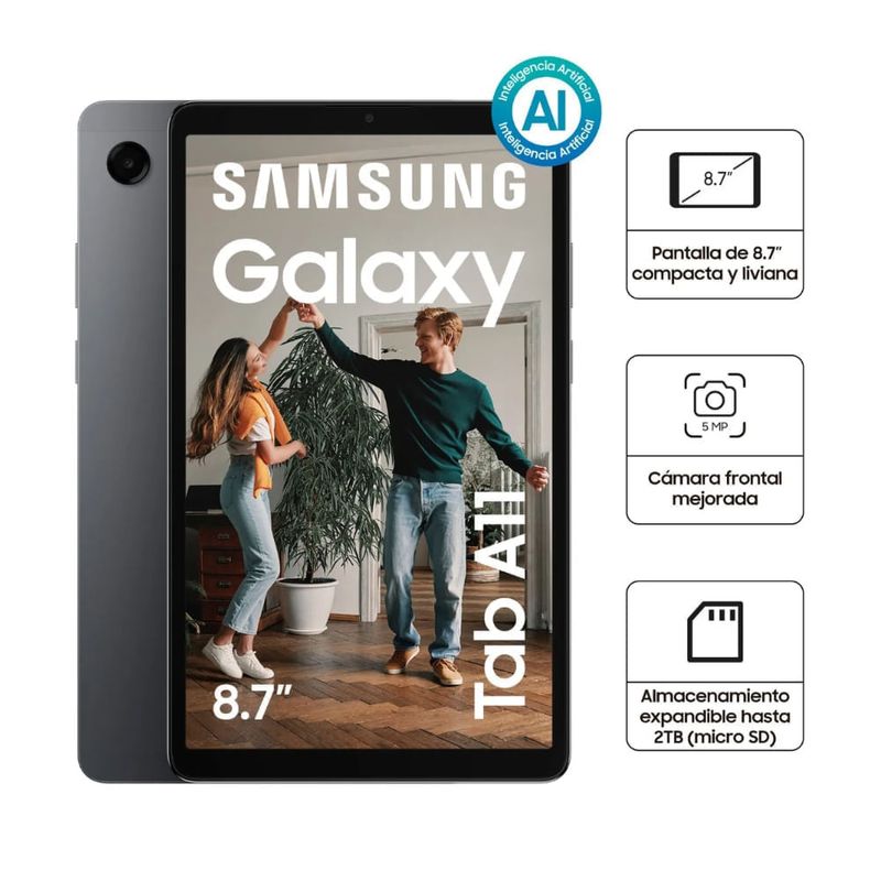 Samsung Tab A11 Wi-Fi 64 GB: pantalla fluida de 90 Hz IA