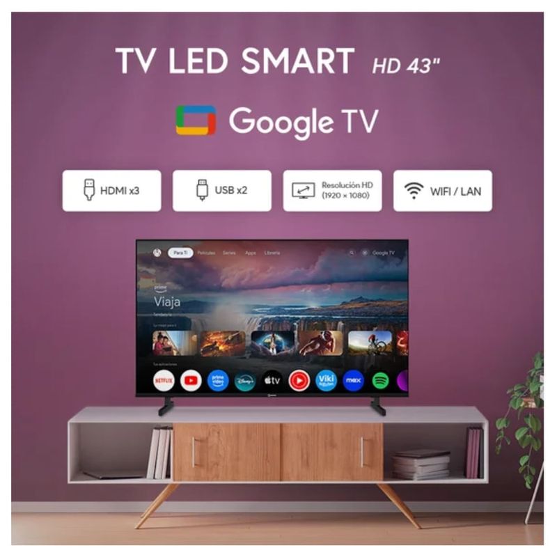 Televisor Miray 43" Full HD con Google TV y Android 14 beneficios
