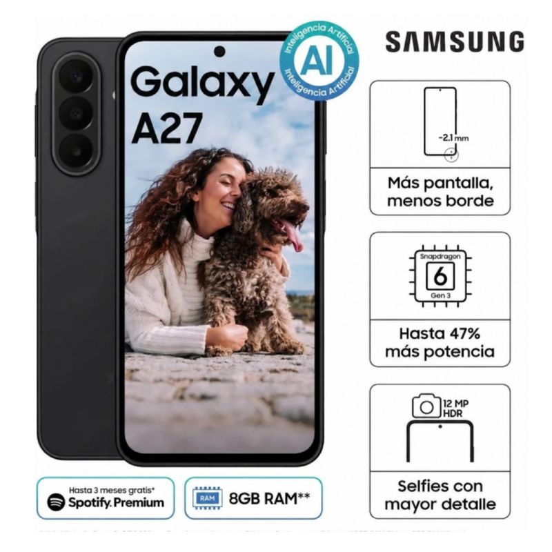 Celular Samsung A27 5G con 256 GB y pantalla Super AMOLED características