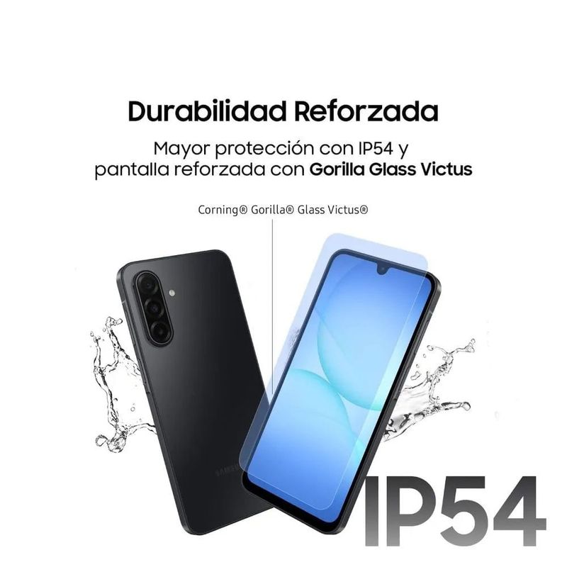 Celular Samsung A17 4G 128 GB con pantalla Super AMOLED resistencia