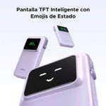 Batería externa Ugreen con cable integrado, púrpura garantía