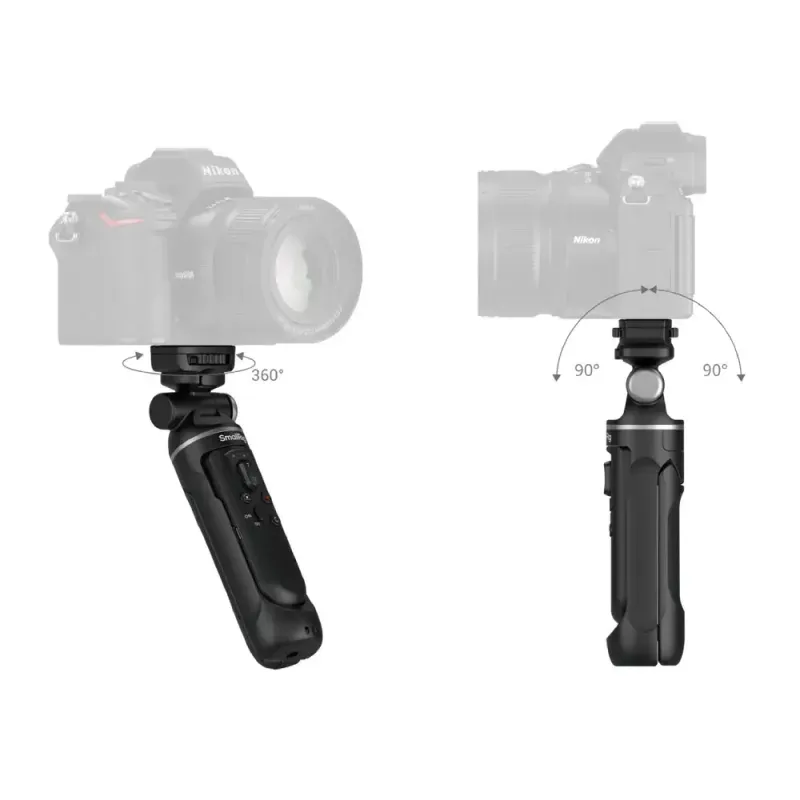 Grip inalámbrico SmallRig SR-RG2 4551 Bluetooth 3 en 1 negro frontal y lateral