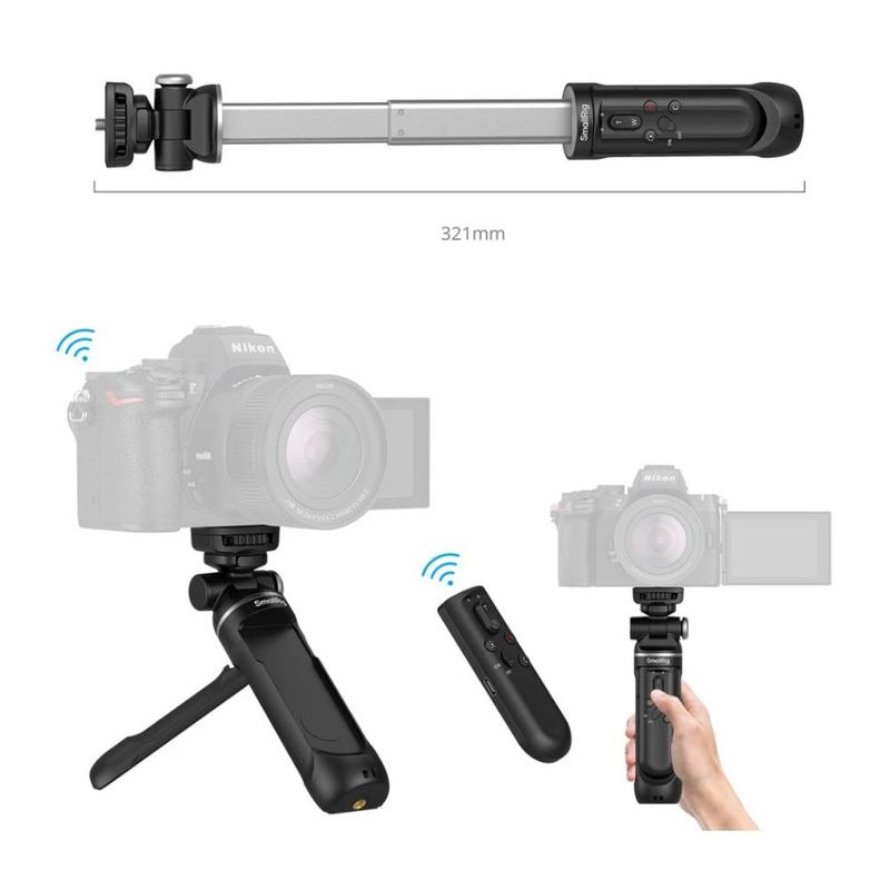 Grip inalámbrico SmallRig SR-RG2 4551 Bluetooth 3 en 1 negro medidas