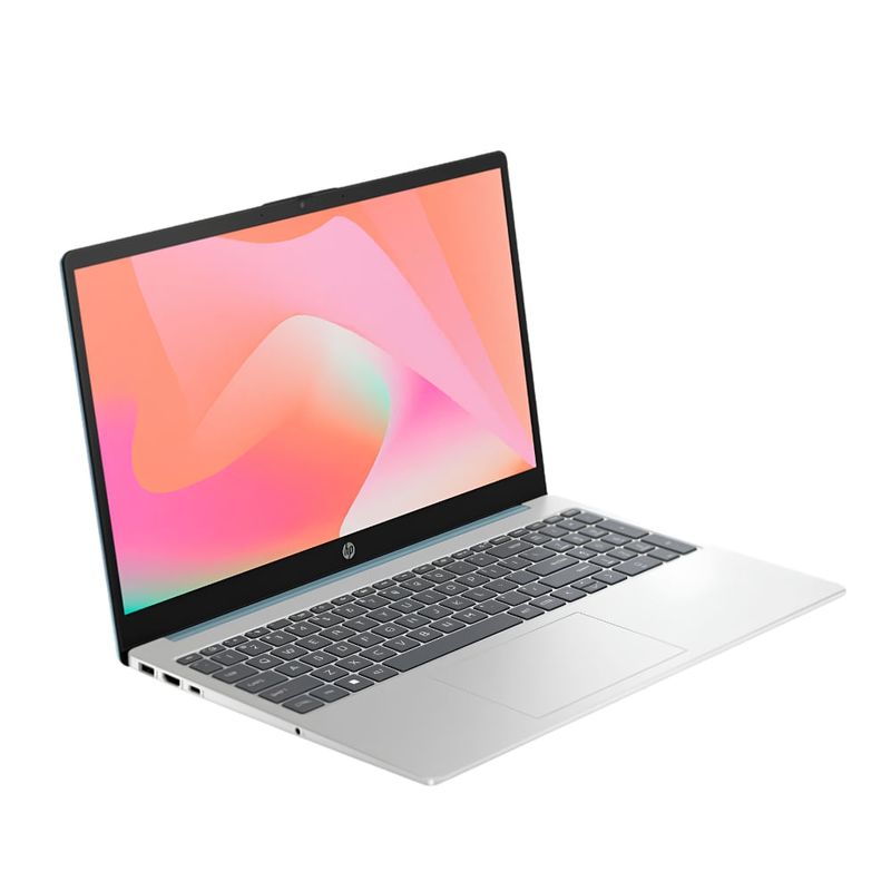 Laptop HP Ryzen 7 para trabajo y estudio con SSD de 1 TB frontal oblicuo