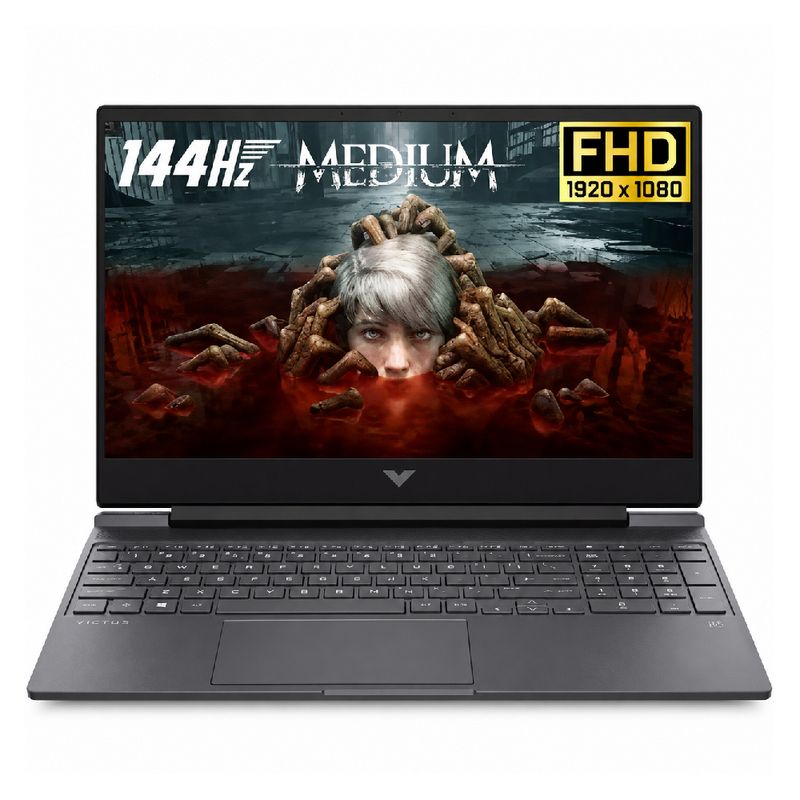 HP Victus 15 RTX 4050: laptop gamer con Windows 11 frontal