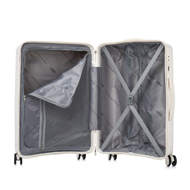 Maletas Dukap Monaco blancas: set de 2 con cerradura espacio