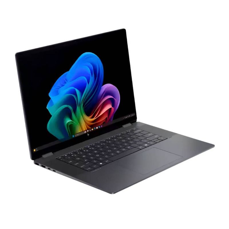 Laptop HP OmniBook X Flip Core Ultra 7 16GB 1TB táctil gris frontal oblicuo