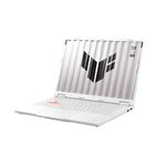 Asus TUF A16 RTX 5060 con mochila y mouse gamer diagonal