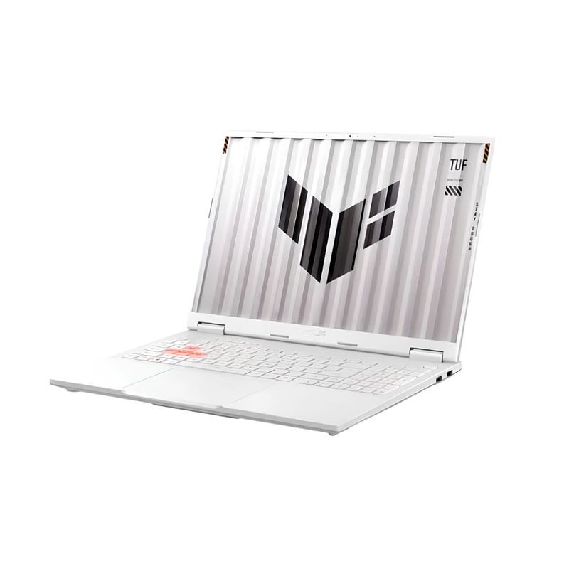 Asus TUF A16 RTX 5060 con mochila y mouse gamer diagonal