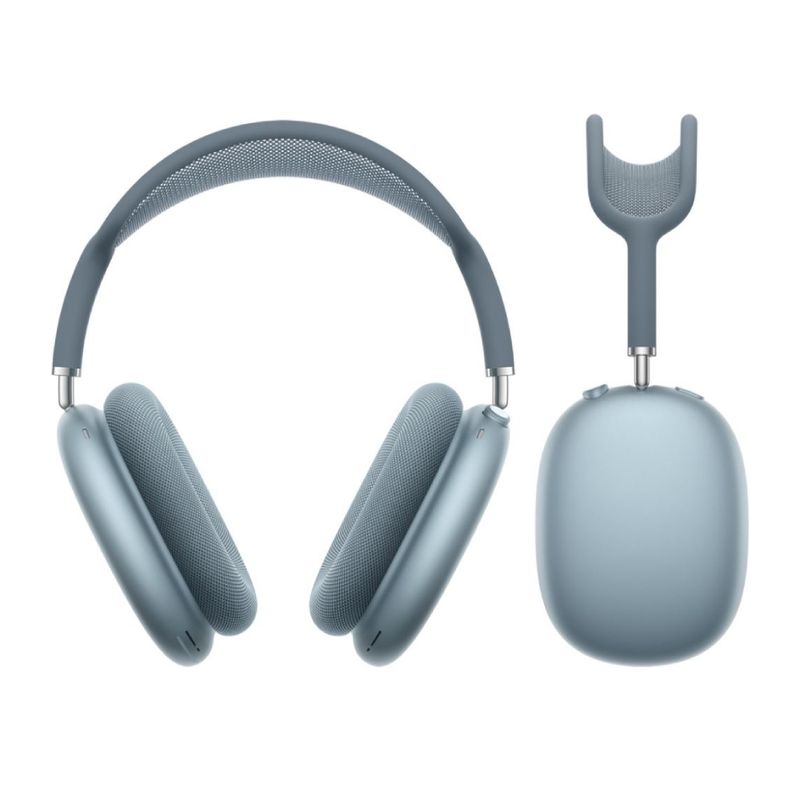 AirPods Max 2da Gen Bluetooth con cancelación de ruido azul frontal y lateral