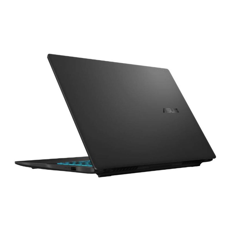 Laptop Asus Vivobook 16" Core 7 240H 8GB RAM 512GB SSD negro dorsal oblicuo