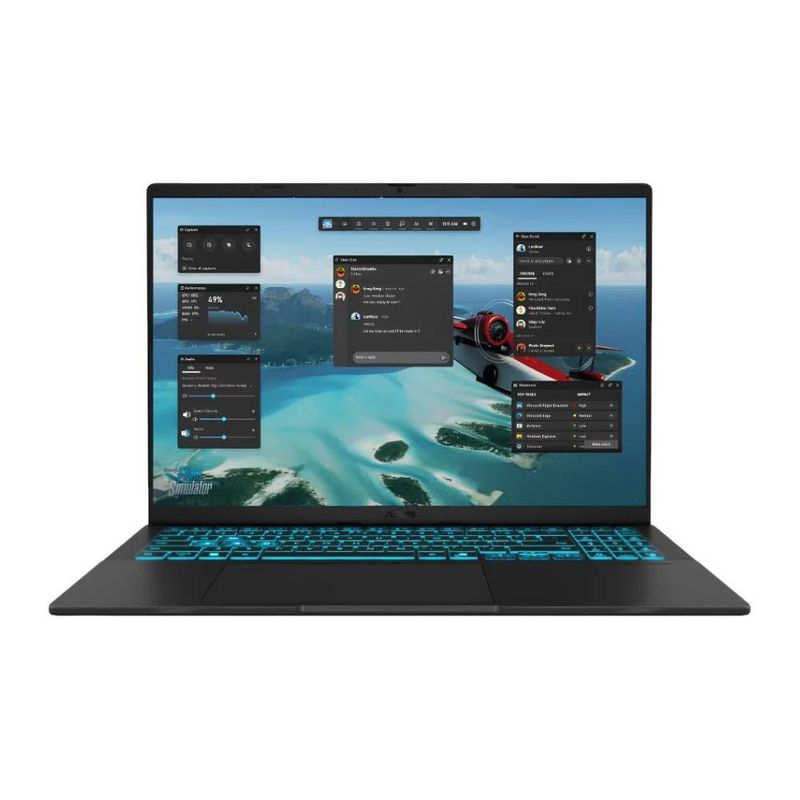 Laptop Asus Vivobook 16" Core 7 240H 8GB RAM 512GB SSD negro frontal