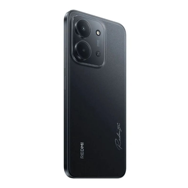Celular Xiaomi Redmi 15C 4G 256 GB 8 GB RAM 50 MP Negro dorsal oblicuo