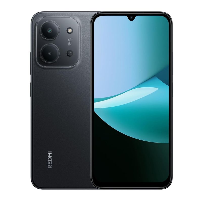 Celular Xiaomi Redmi 15C 4G 256 GB 8 GB RAM 50 MP Negro frontal dorsal