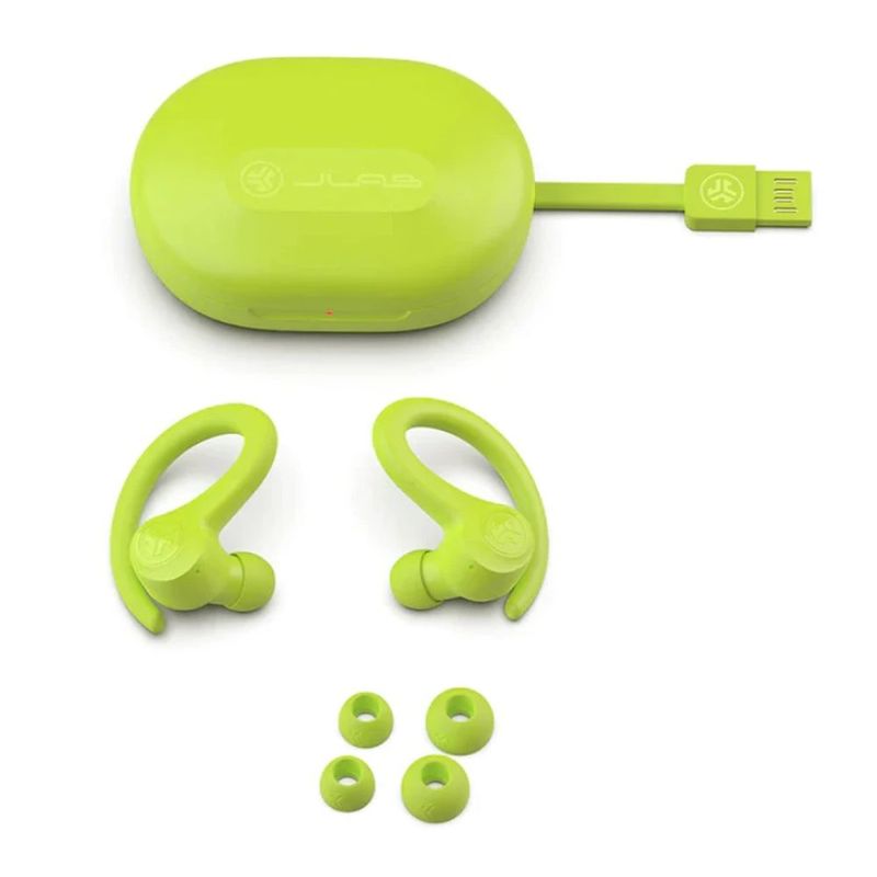 Audífonos deportivos JLab Go Air Sport IP55 amarillo contenido de caja