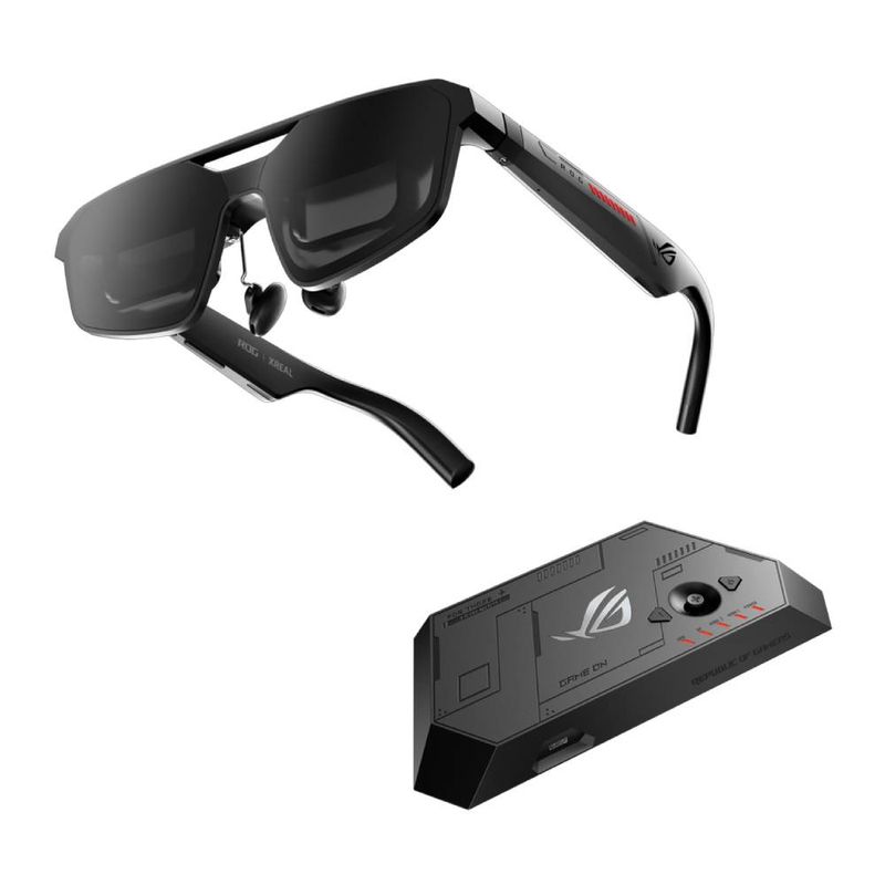 Lentes de realidad aumentada Asus ROG XREAL R1 240Hz negro frontal oblicuo