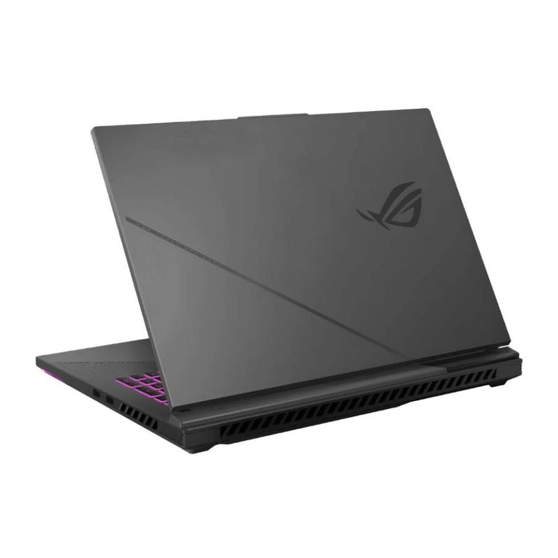 Laptop gamer Asus ROG Strix G18 Ryzen 9 RTX 5060 18" gris dorsal oblicuo