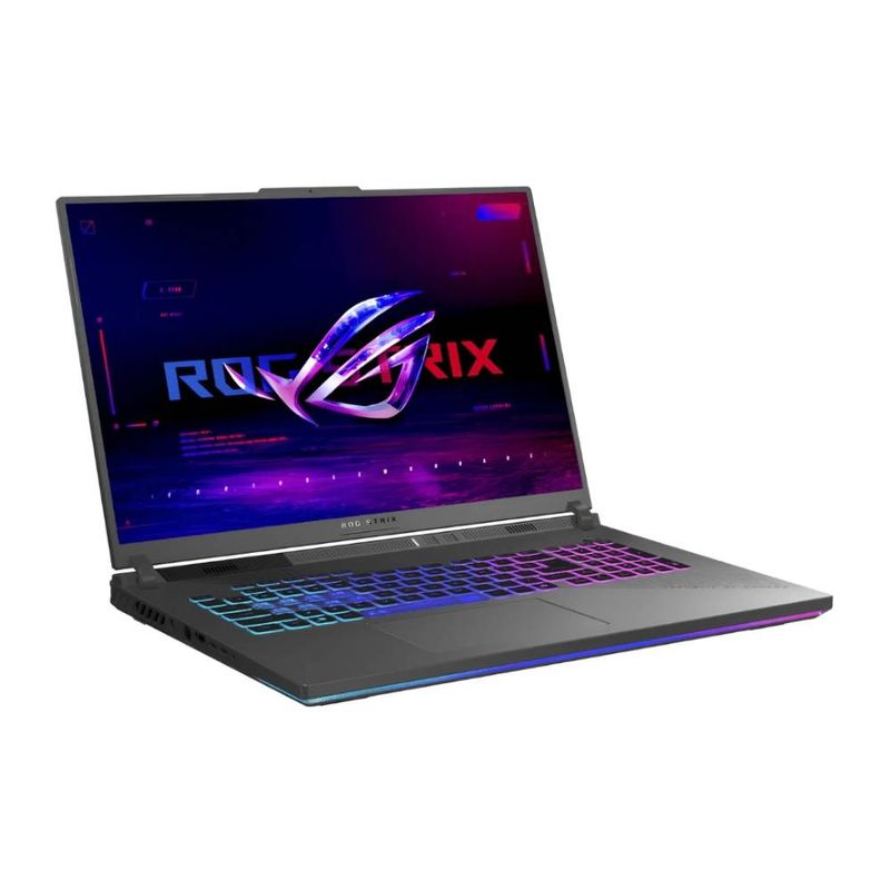Laptop gamer Asus ROG Strix G18 Ryzen 9 RTX 5060 18" gris frontal oblicuo