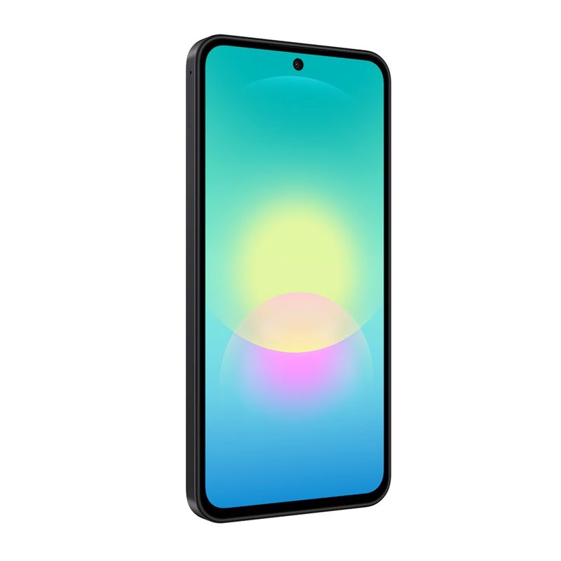 Samsung A27 5G 256 GB negro + cargador Samsung 15 W frontal oblicuo