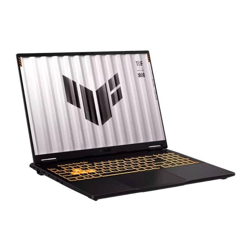 Laptop gamer ASUS TUF F16 FX608 i7 RTX 5060 FreeDOS mecha gray frontal oblicuo