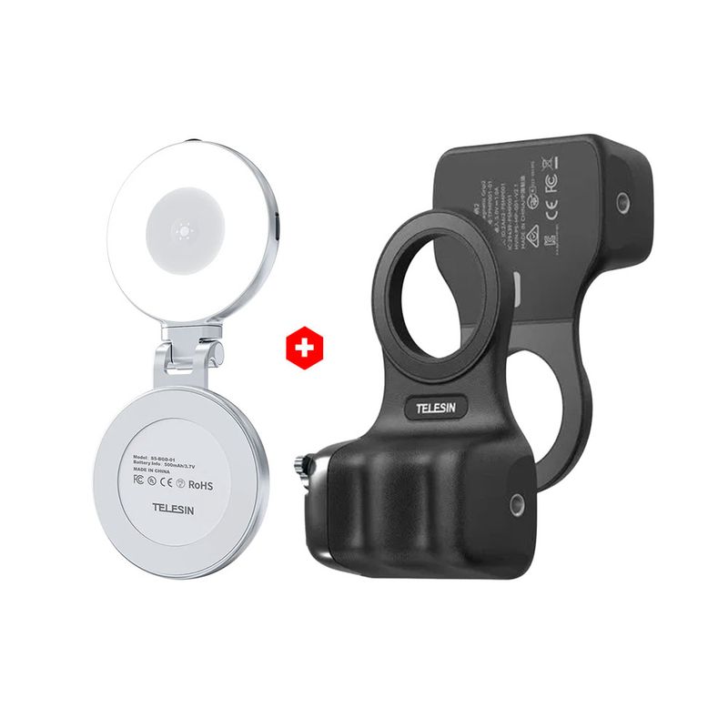Combo Roadtrip Aro de Luz 2.5 + Grip Magnético Bluetooth