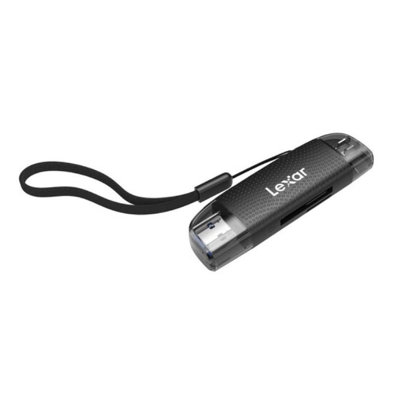 Lector Lexar SD y microSD con conexión USB-A y USB-C FRONTAL