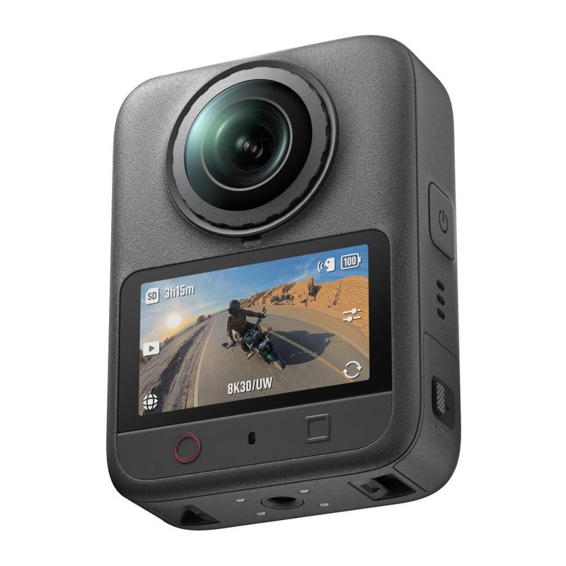 Cámara DJI Osmo 360 II Adventure Combo 8K 60fps gris frontal oblicuo
