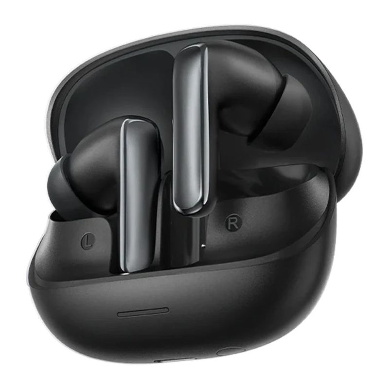 Audífonos QCY N65 bluetooth 6.0 ANC 60 dB IPX5 negro frontal oblicuo