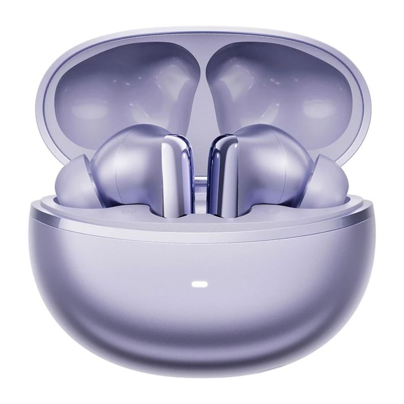 Audífonos QCY MeloBuds N70i TWS ANC 56 dB IPX5 morado frontal