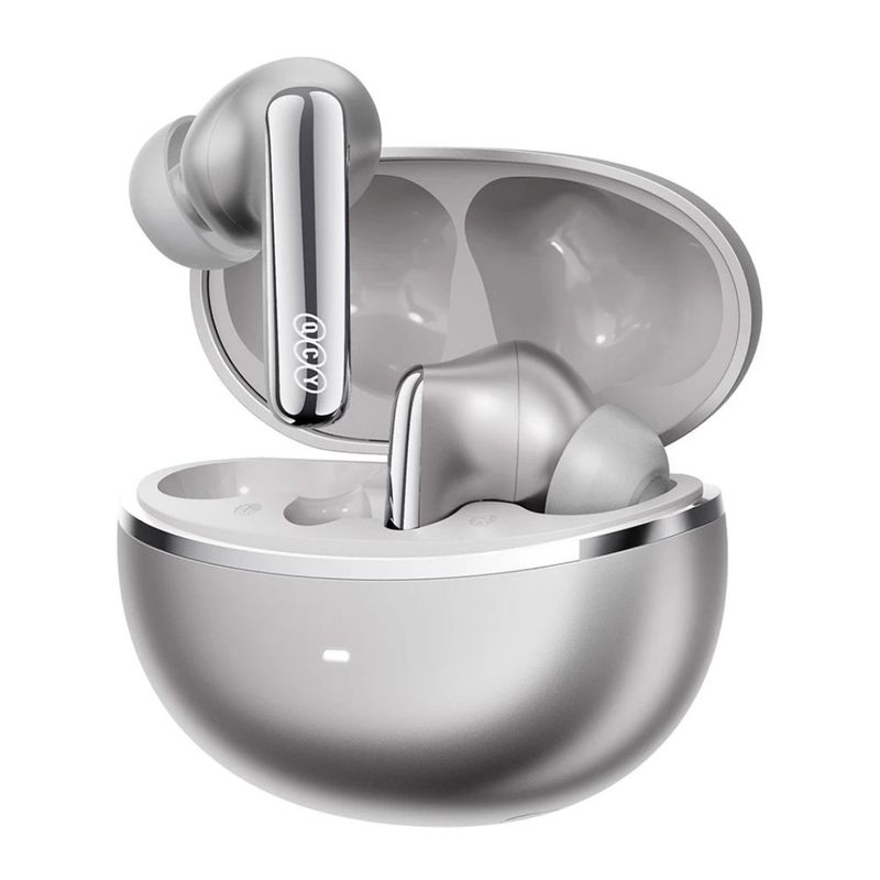 Audífonos QCY MeloBuds N70i TWS ANC 56 dB IPX5 plateado
