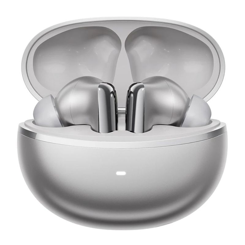 Audífonos QCY MeloBuds N70i TWS ANC 56 dB IPX5 plateado frontal