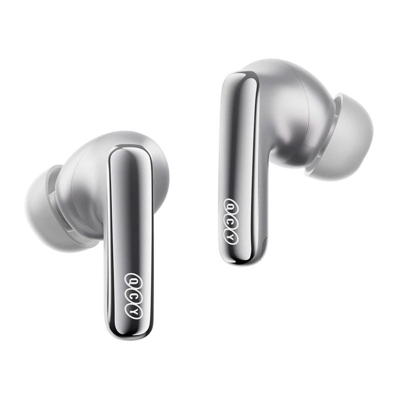 Audífonos QCY MeloBuds N70i TWS ANC 56 dB IPX5 plateado diseño in ear