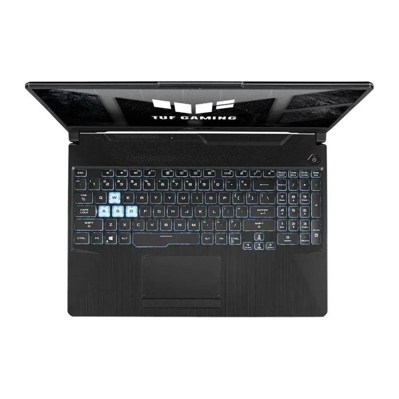 Laptop gamer ASUS TUF A15 Ryzen 7 8845HS RTX 3050 negro teclado