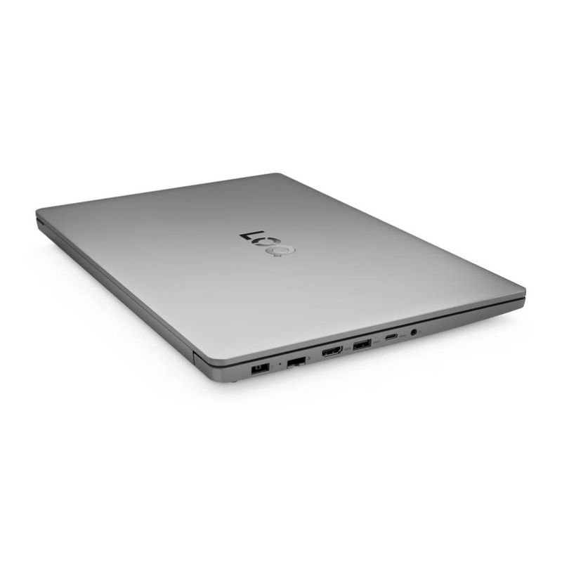 Laptop gamer Lenovo LOQ Ryzen 7 7735HS RTX 4050 144Hz gris frontal lateral cerrado