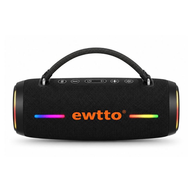 Parlante Ewtto ET-P1768B 30 W bluetooth RGB TWS negro frontal