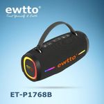 Parlante Ewtto ET-P1768B 30 W bluetooth RGB TWS negro