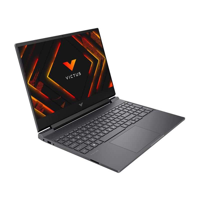 Laptop HP Victus 15 RTX 3050 con pantalla de 144 Hz frontal oblicuo