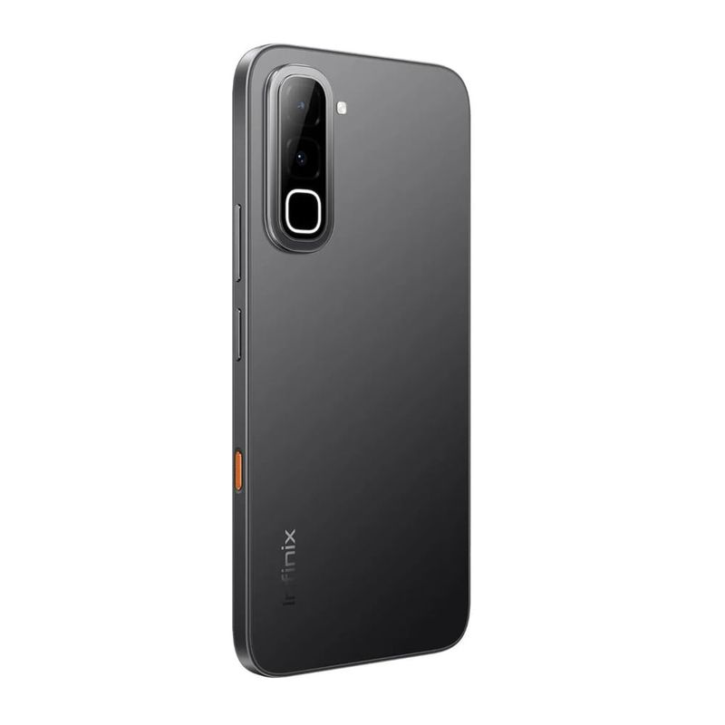 Infinix Hot 70 256 GB: celular 4G con batería de 6000 mAh dorsal oblicuo