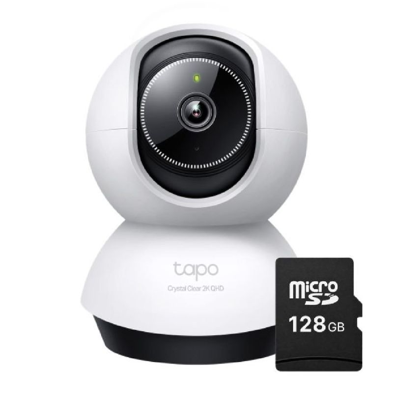 Cámara Tapo TC72 2K para interior + microSD 128GB frontal