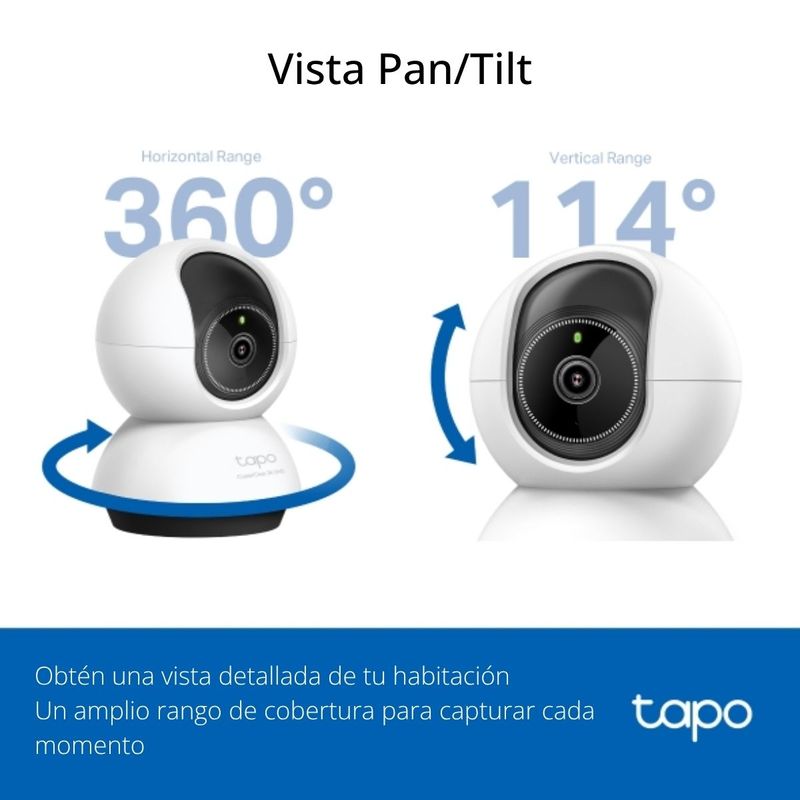 Cámara Tapo TC72 2K para interior + microSD 64GB distancia