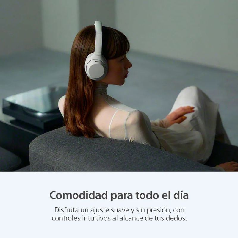 Audífonos Sony WH-1000XM4C bluetooth 6.0 con ANC gris diadema ajustable