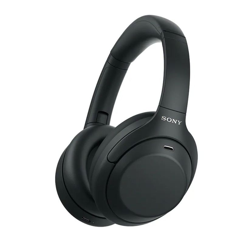 Audífonos Sony WH-1000XM4C bluetooth 6.0 con ANC negro frontal oblicuo