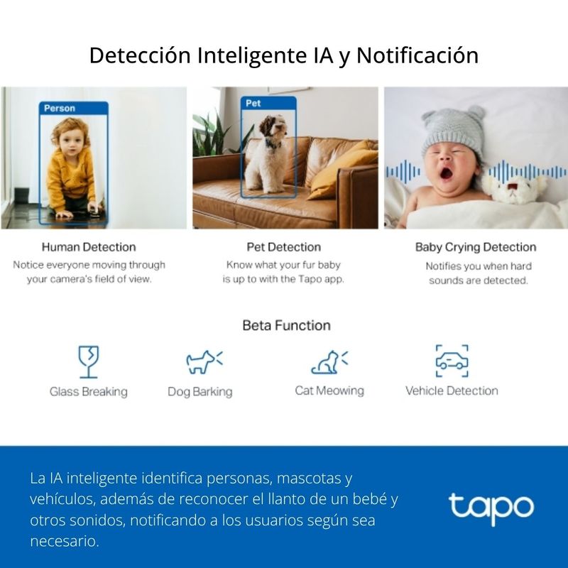 Cámara de seguridad Tapo TC72 2K Wi-Fi para interiores  calidad beneficios