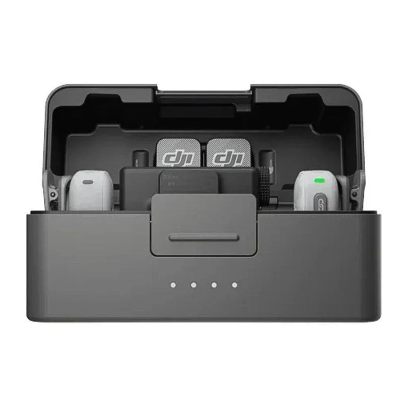 Micrófono DJI Mic Mini 2 inalámbrico 2TX 1RX 400m negro vista frontal