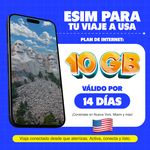 eSIM MIFI Estados Unidos 10 GB por 14 días, solo datos  beneficios