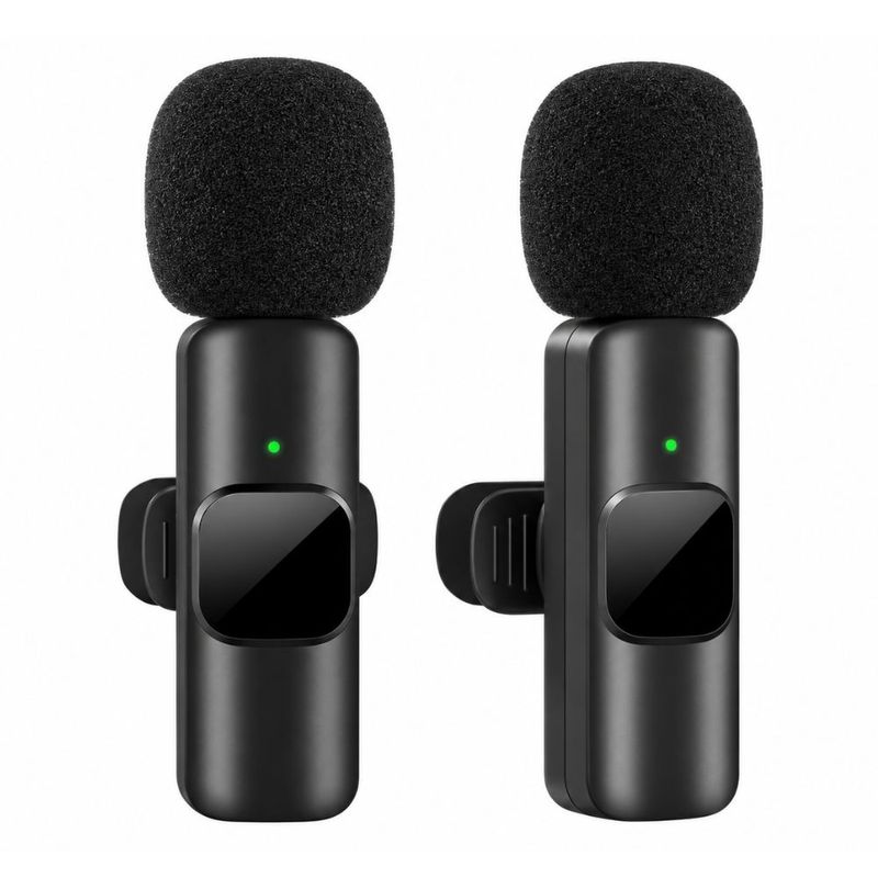 Micrófono inalámbrico Ottoware doble USB Tipo-C negro vista frontal