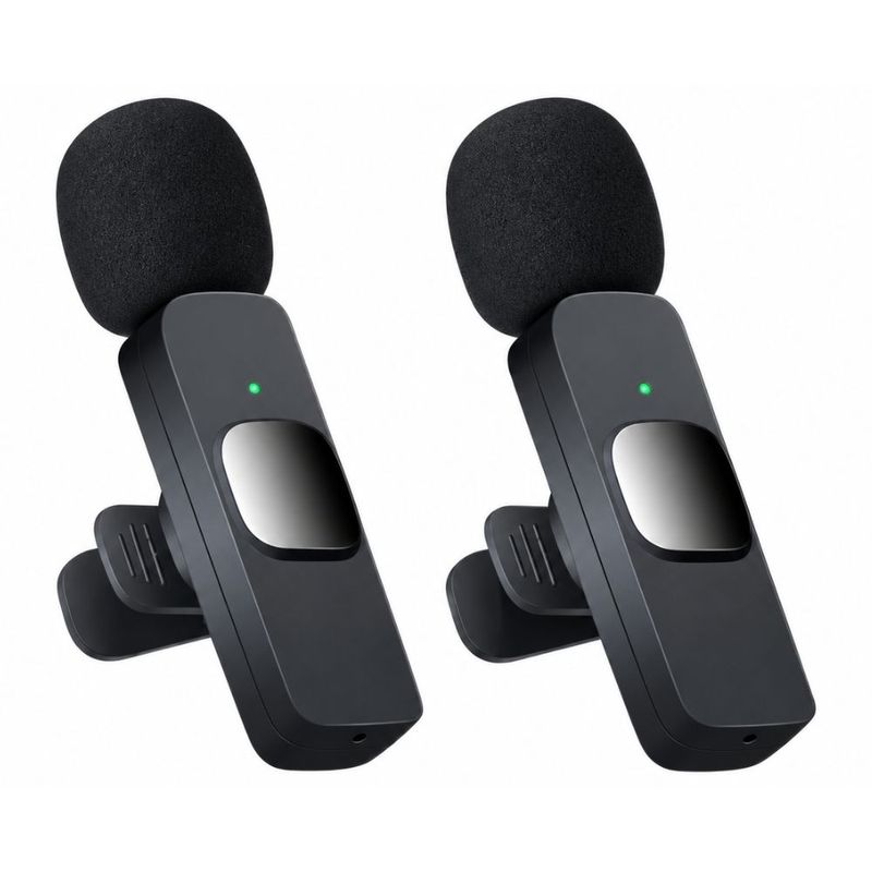 Micrófono inalámbrico Ottoware doble USB Tipo-C negro clip de sujeción