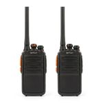 Radio Lantun LT-V1 UHF 16 canales 5W pack x2 negro vista frontal