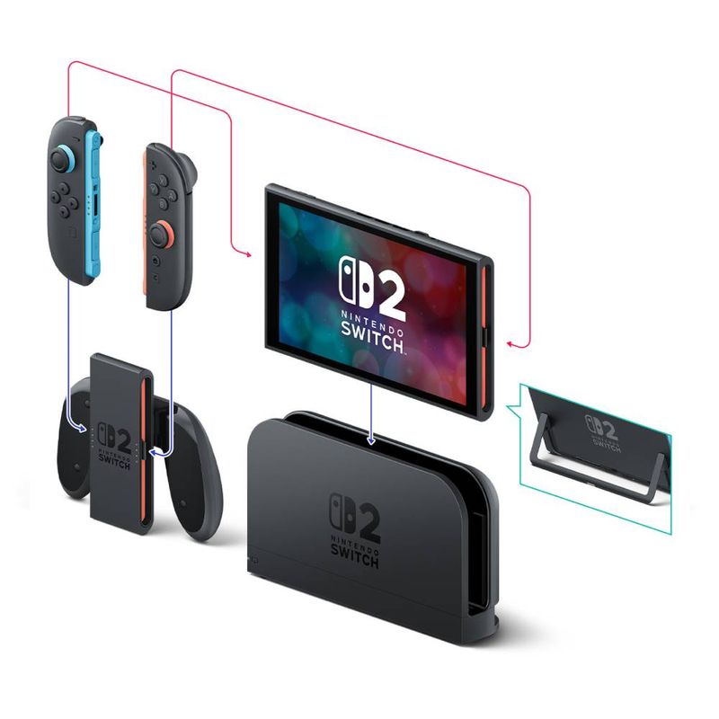 Consola Nintendo Switch 2 + Mario Kart World 256GB Digital accesorios