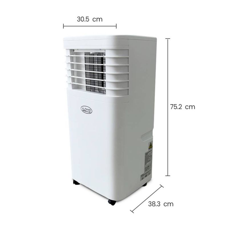 Aire acondicionado portátil Alfano PAC-8 8000 BTU blanco dimensiones